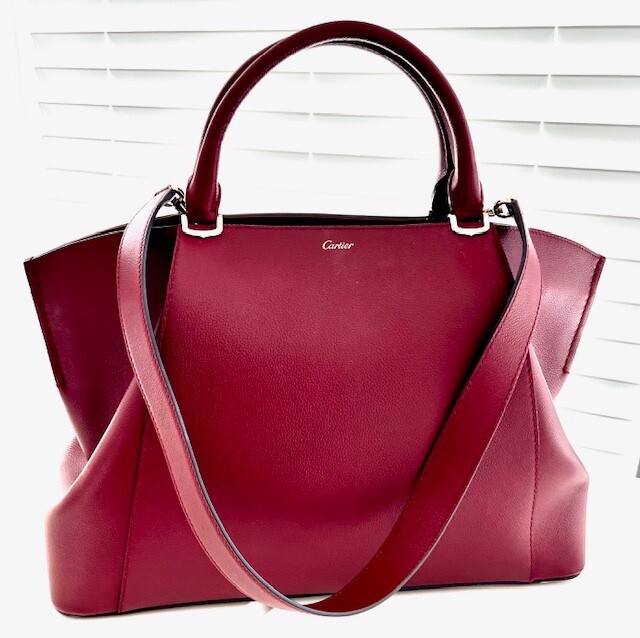 Cartier C ドゥ カルティエ トートバッグ チェリーレッド Cartier C ドゥ カルティエ トートバッグ チェリーレッド