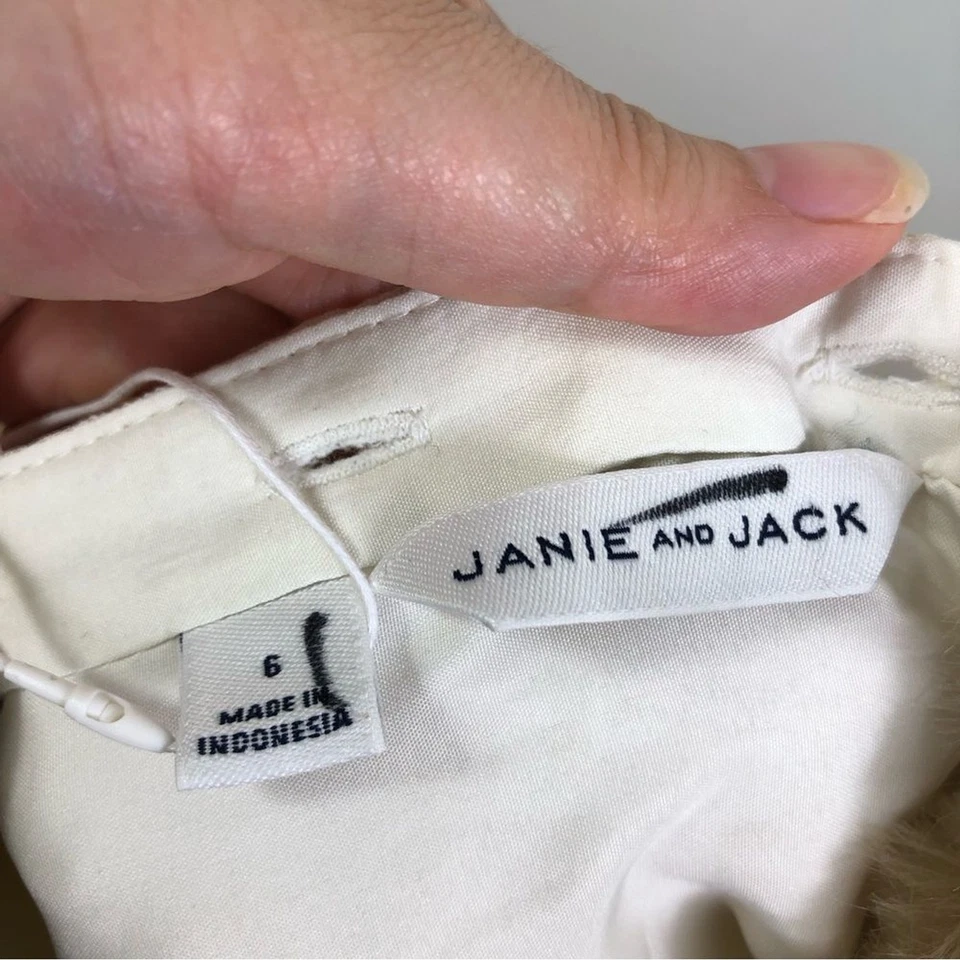 JANIE AND JACK METALLIC FLORAL JACQUARD DRESS SIZE 6 NWT 114.00 CREAM AND SUGAR - Image 2 of 4