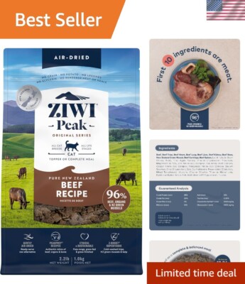 Peak Air-Dried Cat Food   Beef - All Natural, High Protein, Grain Free, Limit...