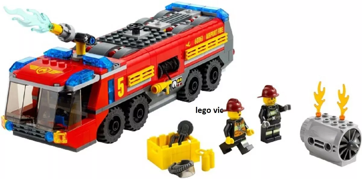 LEGO 60061 City Firefighters Airport Fire Truck Airport + Notice -CN285