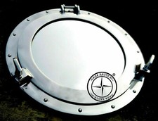 Porthole Finish 17 Nautical Wall Aluminum Mirror Decor Chrome Window Round Decor
