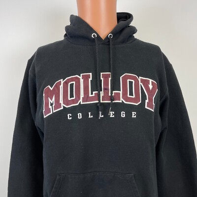 Champion Molloy College Hoodie Sweatshirt Mens Size M Black