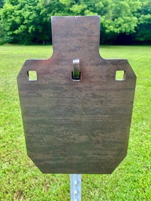 8 x12  IDPA/IPSC Steel Shooting Target 3/8'' AR500 Range Target w/ T-Post Hook