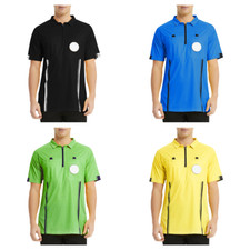 Men's Soccer Referee Jersey Officials Pro Short Sleeve Referee Shirts Jersey