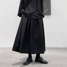 Japanese women's street style loose wide leg pants casual trousers skirt pants U