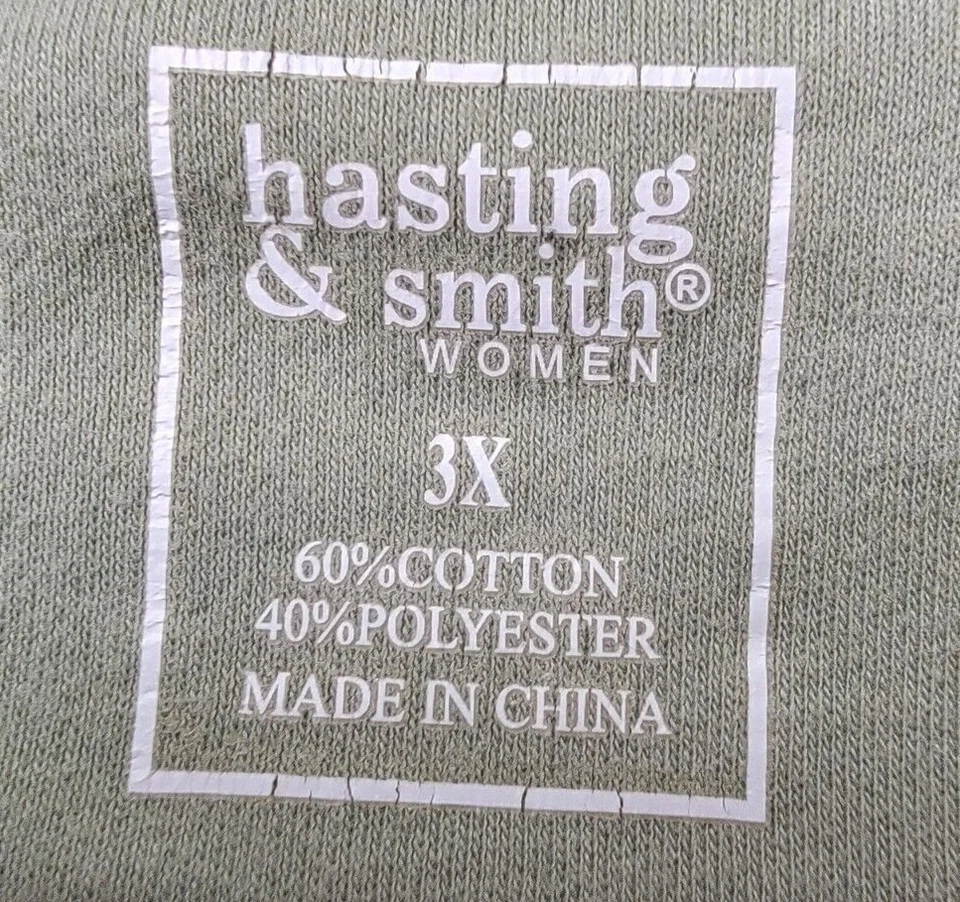 Hasting & Smith 女式衬衫上衣,尺寸 3X 绿色 — 第 2/4 张图片