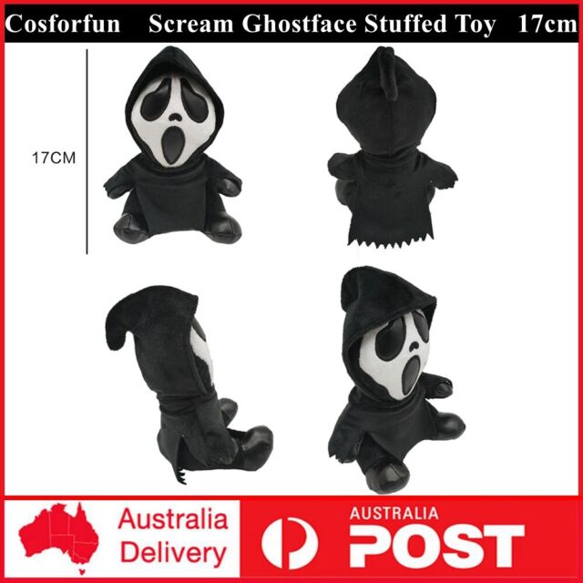Scream Ghostface Soft Stuffed Plush Doll Toy Kid Gift Halloween Home Decor 17cm