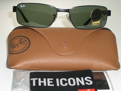 58[]17 RAY BAN RB3272 006 G15 CRYSTAL BLACK SLIM LINE  display picture 1