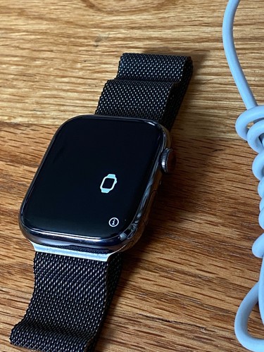 Apple Watch Series 7 45mm Case Milanese Loop Graphite Stainless Steel MKJJ3LL/A | eBay
