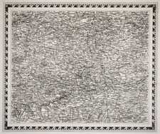 Germania Meridionale Originale Incisione Cartina Geografica 1800