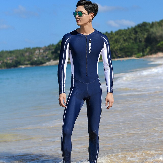 Mens One Piece Swimsuit Full Body Swimwear Snorkeling Surf Lycra Scuba