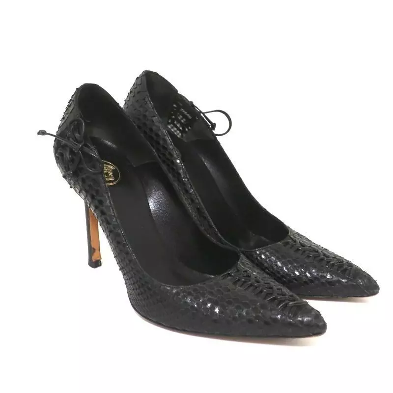 Versace sales snakeskin heels