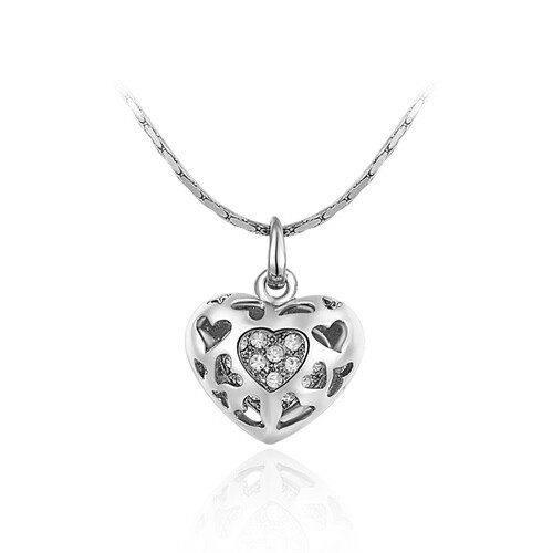 Дамен Хальскетт Герц Кетт 3D-сердце похожее на золото украшенное цирконием 2390₽