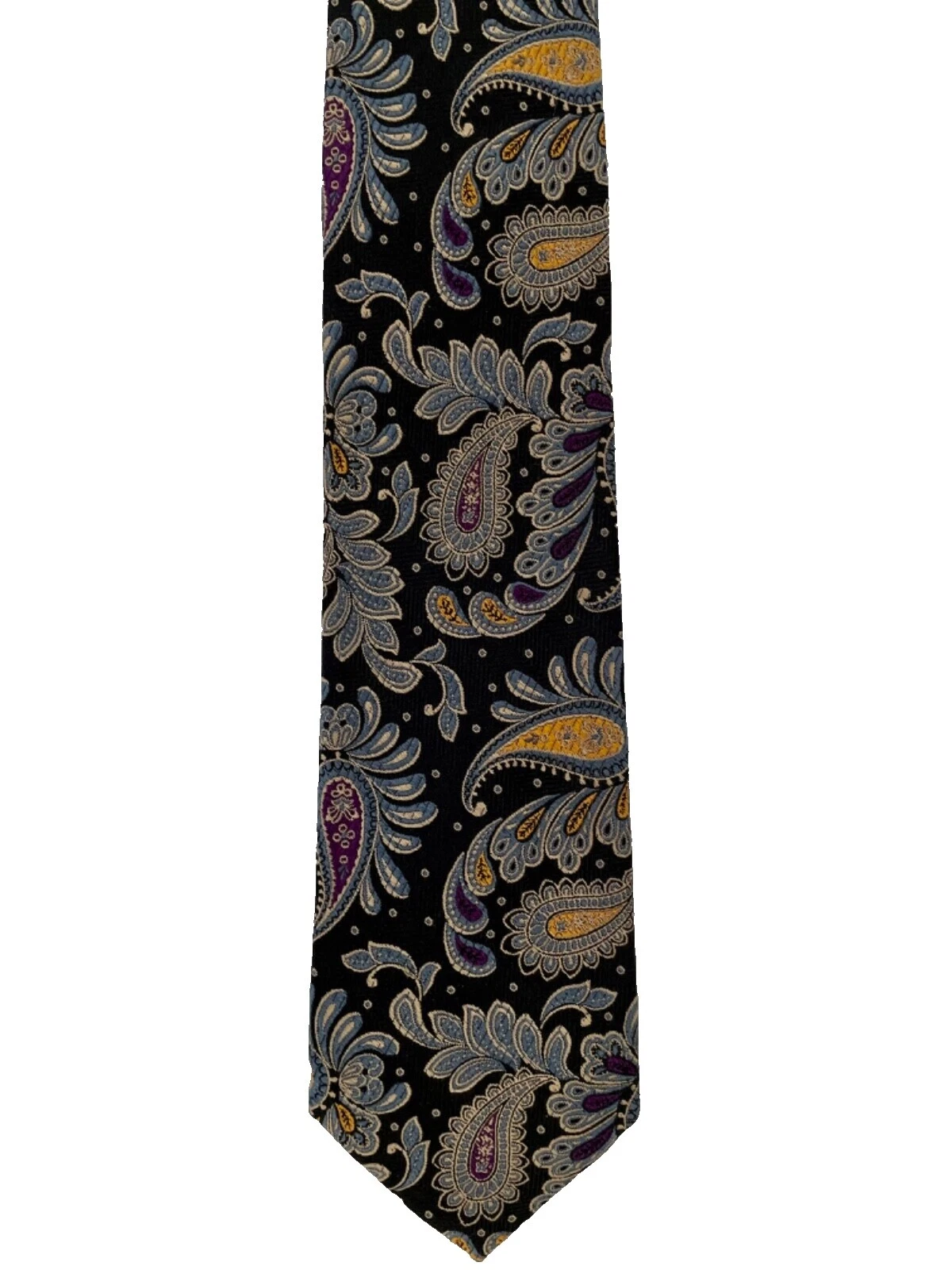 Lazos de Paisley Jos. A. Bank Negro para Hombres