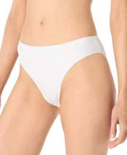 Michael Michael Kors L29454 White Textured Full Coverage Bikini Bottoms Size L