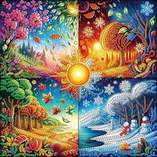Diamond Painting Kits for Adults Landscape Scenery, 5D Special Shape Diamond ...