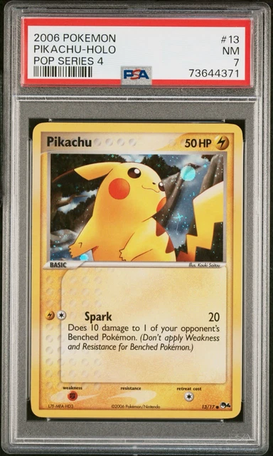 PSA 7 Pikachu 13/17 Cosmos Holo POP Series 4 2006 Pokemon Promo English