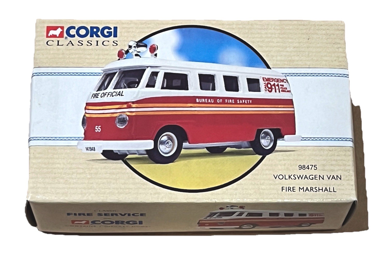 Corgi 1:43 Scale Model VW Van 98475 Volkswagen Van Fire Marshall