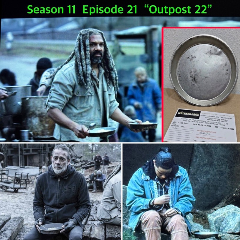The Walking Dead Prop Season 11 Distressed Pan With COA (#715)