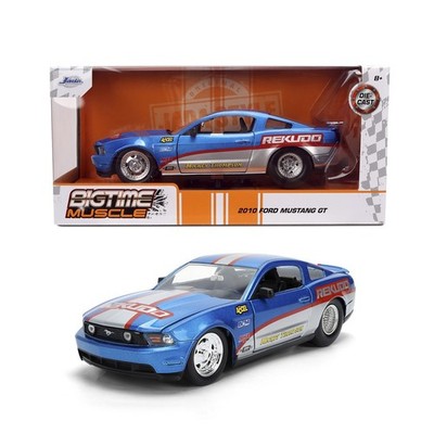 Jada 1:24 Big Time Muscle 2010 Ford Mustang GT 36609 Diecast Model Car Blue