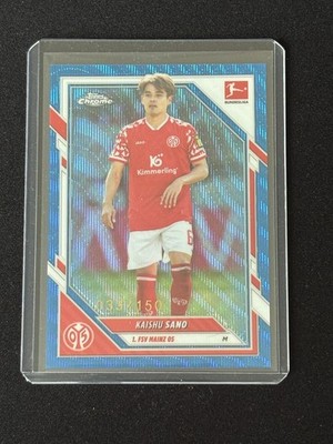 2025-26 Topps Chrome Bundesliga Kaishu Sano /150 Blue 1. FSV Mainz 05 Card