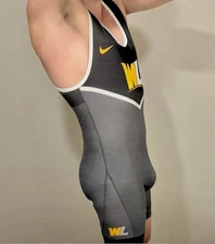 Wrestling Singlet West Liberty University Match-used TEAM-Issued Jock M NCAA D2