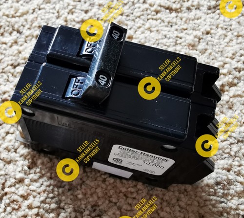 Cutler Hammer Bolt On Circuit Breaker 40 Amp 2 Pole Type QBH Qbh240 - Picture 1 of 21