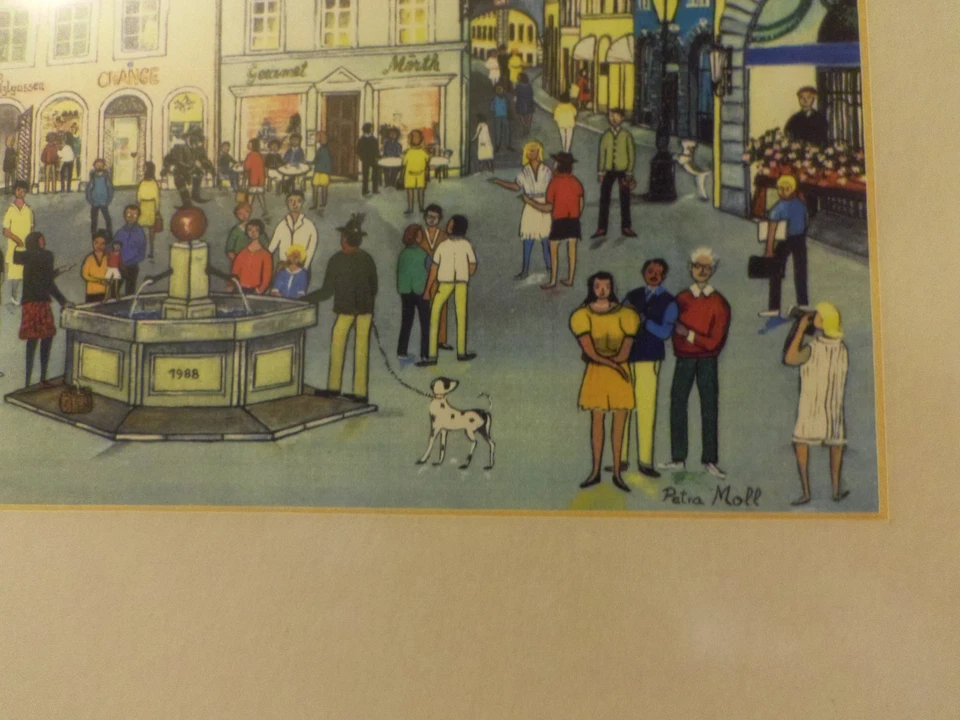 Petra Moll "Am Platzl", München geg. v. Hofbräuhaus Kunstdruck 1988 - Bild 4 von 4