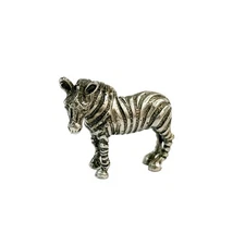 L'etruria Oro di Garzi Marcello Italian 800 Silver Zebra Miniature Figurine