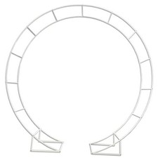 Metal Arch for Ceremony,6.5 Feet Double Round Backdrop Stand,Circle Balloon