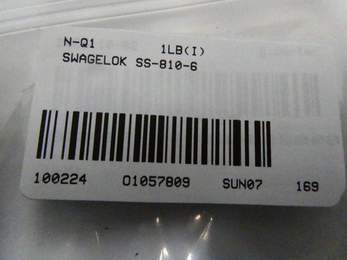 Pack Of 5 Swagelok SS-810-6 Stainless Pipe Union 1/2in Tube - Picture 6 of 6