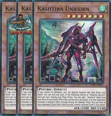 Yugioh! 3x Kashtira Unicorn RA05-EN025 Super Rare 1st Ed NM