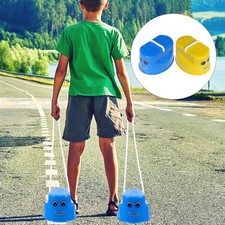 4 Pezzi Trampoli Plastica Giocattolo Bambini Passeggio Stepper per Equilibrio Allenamento Divertimento
