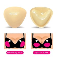 1 Pair Adhesive Push Up Bra Inserts Reusable Breast Lift Padding Sticky Insert