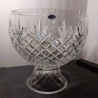 BEAUTIFUL LARGE CRYSTAL FOOTED PUNCH BOWL, WATERFORD?, CZECH?