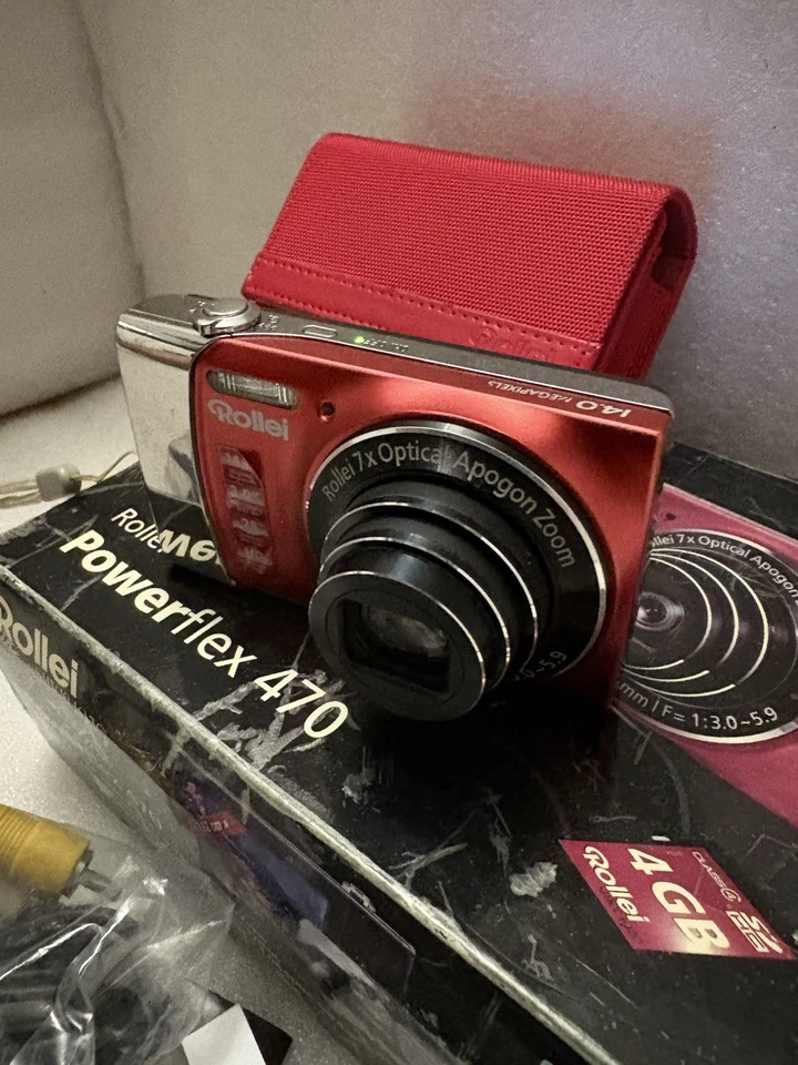 Rollei Powerflex 470 in OVP Digitalkamera Kompakt Rot Getestet Händlerware ✅ - Bild 4 von 4