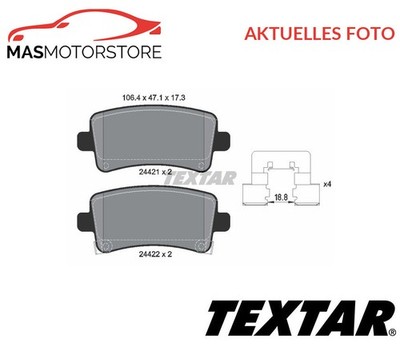 SATZ BREMSBELÄGE BREMSKLÖTZE HINTEN TEXTAR 2442101 A FÜR ROEWE (SAIC) 950