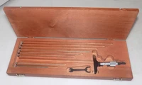 Starrett 440 Depth Micrometer Set ,Starrett Model 440, Depth Gauge kit wood case
