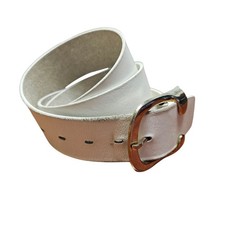 Vtg Oil Tanned Leather Belt Size 36 Buckle Retro 80s/90s Motocore Streetwear