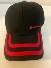 Audi Sport Black Red Mesh Adjustable Baseball Cap Motorsport Racing Hat OSFA