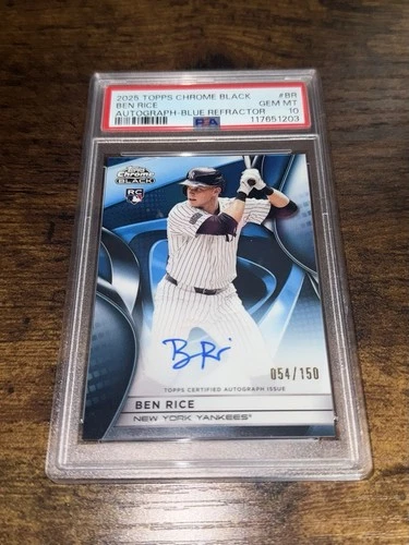2025 Topps Chrome Ben Rice PSA 10
