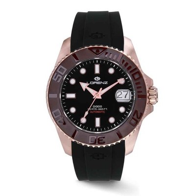 Lorenz DI300 Automatik Roségold Schwarz 300 Meter (030258DD)