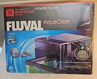 Fluval AquaClear 70 Power Filter 40-70 Gallon Aquarium Filter 300 GPH NEW