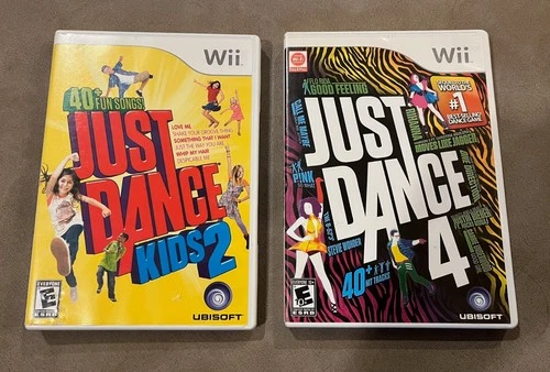Nintendo Wii Just Dance 2 Game Bundle: Just Dance Kids 2 + Just Dance 4