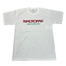 Vintage Single Stitch T-Shirt Italy Grafik Print Retro Weiß Herren 2XL