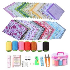 50 Pcs 4" x 4" Craft Fabric, Craft Bundle Patchwork, Pre-Cut Quilt Squares, Q...