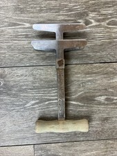 Foley 3-Blade Food Chopper Stainless Steel Spring Action Wood Handle USA Vintage