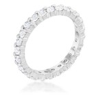 Stunning .92 TCW 2.5 mm Round Cut CZ Stackable Eternity Bridal Band Ring Size 10 — photo 1