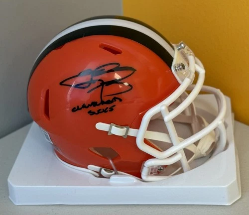 Johnny Manziel Signed Browns Speed Mini Helmet Cleveland Sucks Beckett W BAS COA