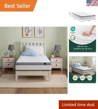 Spring Sensation 8” Twin Mattress - Luxurious Euro Top, Safe & Supportive